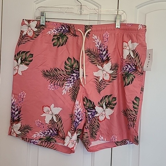 Pacsun Swim Floral Shorts Men's Size XL - Picture 1 of 12